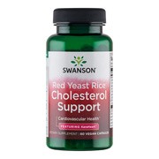 Swanson Red Yeast Rice Cholesterol Support Feat.KaraHeart, kapsułki, 60 szt.
