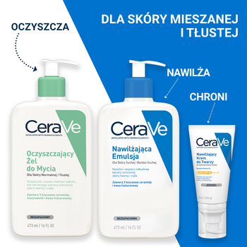 CeraVe, oczyszczający żel do mycia z ceramidami dla skóry normalnej i tłustej, refill, 473 ml