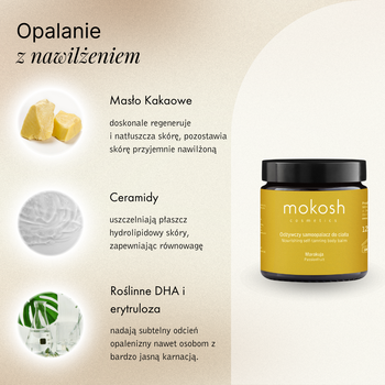 Mokosh, odżywczy samoopalacz do ciała Marakuja, krem, 120 ml