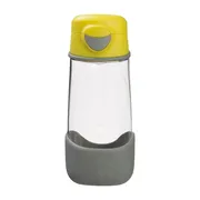 B.box Butelka na wodę, bidon z ustnikiem dla dziecka tritanowy, Lemon Sherbet, 12 m+, 450 ml