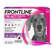 Frontline Tri-Act Spot-on L Pies 20-40 kg, potrójna ochrona przed pasożytami, krople w pipetach, 4 ml x 3 szt.