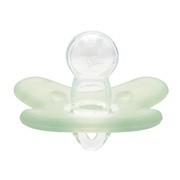 Canpol Babies, smoczek uspokajający 100% silikonowy symetryczny, 6-12 m, zielony, 1 szt.
