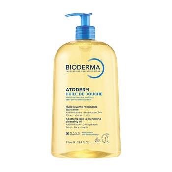 Bioderma Atoderm Huile de douche, olejek do kąpieli i pod prysznic do ciała i twarzy, 1000 ml