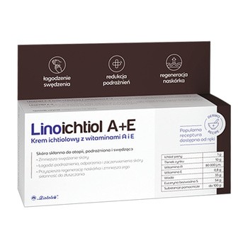 Linoichtiol A+E, krem ichtiolowy, z witaminą A, E, 50 g