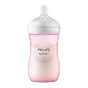Avent, butelka responsywna dla niemowląt, Natural, pink, 260 ml, 1 szt.