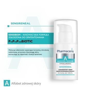 Pharmaceris A Sensireneal, ceramidowy krem przeciwzmarszczkowy do twarzy, szyi i dekoltu, 30 ml