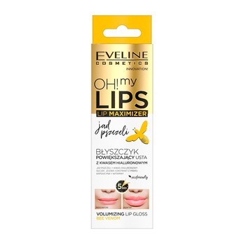 Eveline Cosmetics Oh! My Lips, błyszczyk powiększający usta, jad pszczeli, 4,5 ml