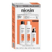 Nioxin System 4, zestaw wzmacniający włosy farbowane, z postępującym przerzedzeniem, szampon 150 ml + odżywka 150 ml + serum, 40 ml