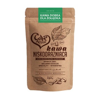 Cafe Mon Amour, Kawa mielona niskodrażniąca ręcznie palona, 250 g