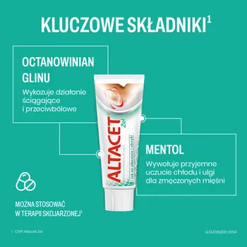 Altacet, 10 mg/g, żel na urazy i stłuczenia w tubie, 75 g