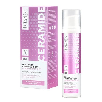 Vianek Hero, odżywczy krem pod oczy z ceramidami, 15 ml