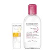 Zestaw Bioderma, Photoderm AR, krem tonujący koloryzujący SPF 50+ do skóry naczyniowej, kolor naturalny, 30 ml + Sensibio H2O, woda micelarna do oczyszczania i demakijażu skóry wrażliwej, 250 ml