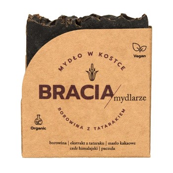 Bracia Mydlarze,  mydło borowinowe w kostce, Borowina z tatarakiem, 120 g