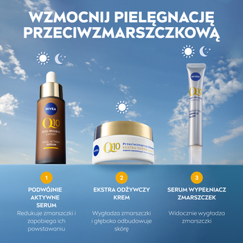 Nivea Q10 Ekstra Odżywienie, krem przeciwzmarszczkowy na dzień, 50 ml