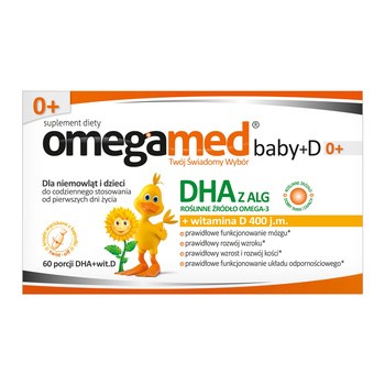 Omegamed Baby+D 0+, kapsułki twist-off, 60 szt.