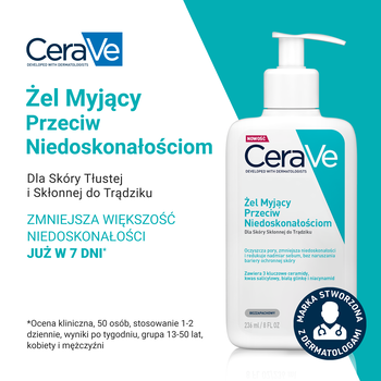 CeraVe, żel myjący przeciw niedoskonałościom, 236 ml