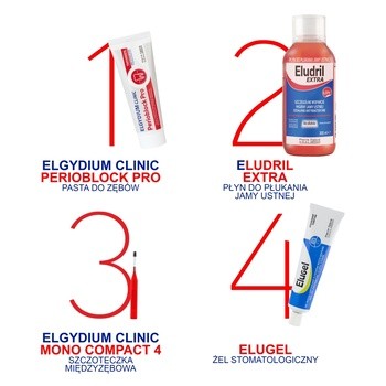 Elgydium Clinic Mono Compact 4, szczoteczka międzyzębowa, 4 szt.