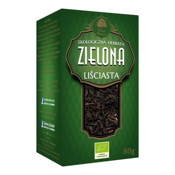 Dary Natury, zielona herbatka ekologiczna liściasta, 80 g