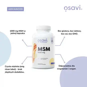 Osavi MSM 1000 mg, kapsułki twarde, 120 szt.