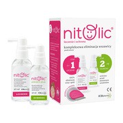Pipi Nitolic, zestaw, leczenie i ochrona przeciw wszawicy 50 ml + 30 ml + grzebień