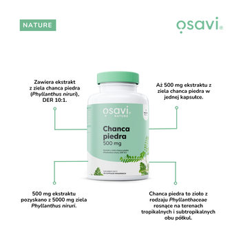 Osavi Chanca piedra 500 mg, kapsułki twarde, 120 szt.