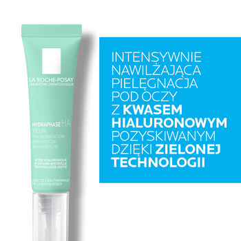 La Roche-Posay Hydraphase HA, Pod oczy, koncentrat intensywnie nawilżający, 15 ml