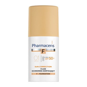 Pharmaceris F, fluid ochronno-korygujący, Ivory 01, SPF 50+, 30 ml