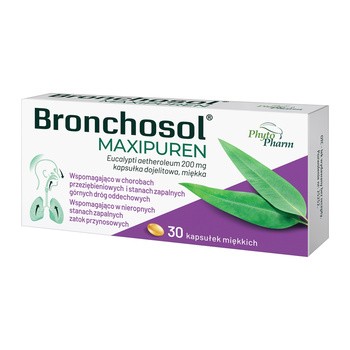 Bronchosol Maxipuren, 200 mg, kapsułki dojelitowe miękkie, 30 szt.