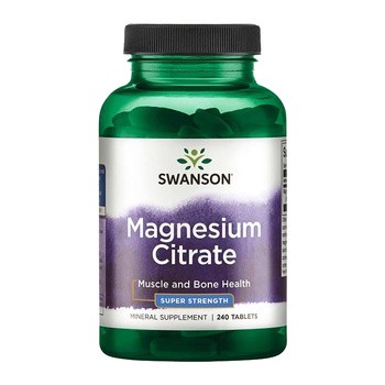 Swanson Cytrynian magnezu, tabletki, 240 szt.