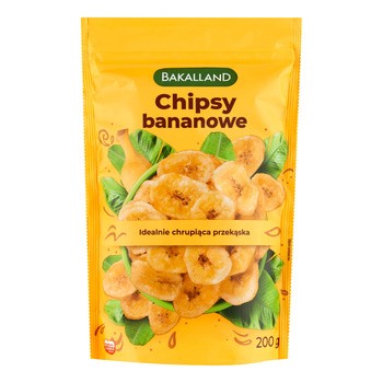 Bakalland, chipsy bananowe, 200 g