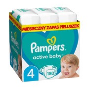 Pampers Active Baby 4 (9−14 kg), pieluszki jednorazowe, 180 szt.