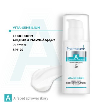 Pharmaceris A Vita-Sensilium, lekki krem głęboko nawilżający, SPF 20, 50 ml