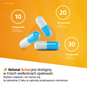 Ketonal Active, 50 mg, kapsułki twarde, 30 szt.