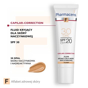 Pharmaceris F, fluid kryjący dla skóry naczynkowej, Opal 30, 30 ml