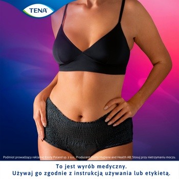 Majtki chłonne TENA Lady Pants Plus Noir, rozmiar M, 30 szt.