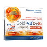 Olimp Gold-Vit D3+K2, 2000 IU+50 µg, kapsułki, 30 szt.