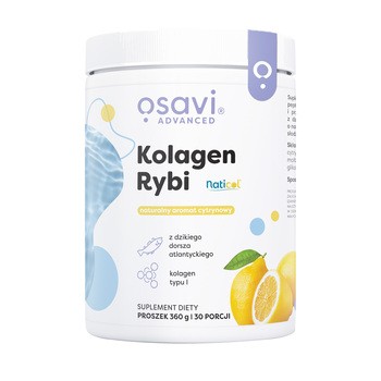 Osavi Kolagen Rybi, proszek, naturalny aromat cytrynowy, 360 g