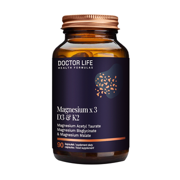 Doctor Life Magnesium x 3 D3&K2, kapsułki, 90 szt.