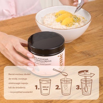Reme Kolagenowa Formuła Piękna, proszek, smak pomarańcza - marakuja, 150 g