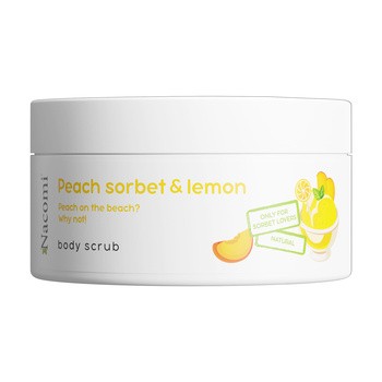 Nacomi, peeling do ciała o zapachu brzoskwiniowego sorbetu z cytryną, 100 ml