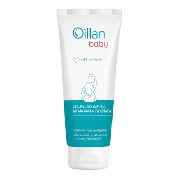 Oillan Baby, żel do mycia ciała i włosów 3 w 1, 100 ml