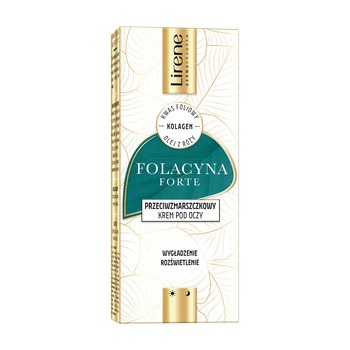 Lirene Dermoprogram Folacyna Forte, krem przeciwzmarszczkowy po oczy, 15 ml