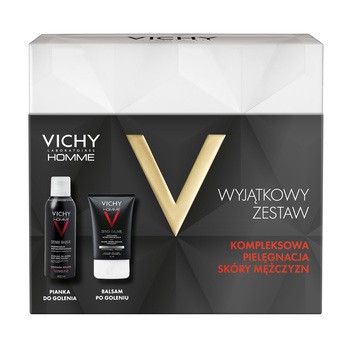 Zestaw Vichy Homme, balsam po goleniu, 75 ml + pianka do golenia, 200 ml