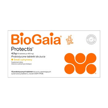BioGaia, tabletki do żucia, probiotyczne, 10 szt.
