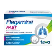 Flegamina Fast, 8 mg, tabletki ulegające rozpadowi w jamie ustnej, 20 szt