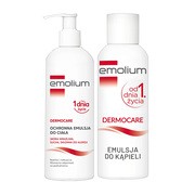Zestaw Emolium Dermocare, emulsja do ciała, 400 ml + emulsja do kąpieli od 1. dnia życia, 400 ml