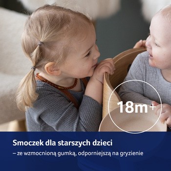Canpol Lovi, smoczek silikonowy, dynamiczny Night&Day, Boy, 18 m+, 2 szt.