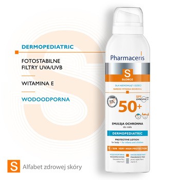 Pharmaceris S, emulsja ochronna dla niemowląt i dzieci SPF50+, 150 ml