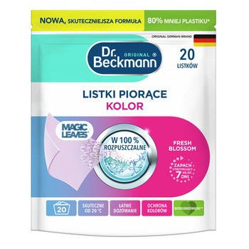 Dr. Beckmann Magic Leaves, listki piorące, kolor, 20 szt.