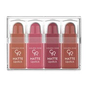 Golden Rose Matte Lipstick, zestaw 4 matowych mini pomadek do ust, nr 01, 4 g